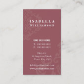 BUSINESS CARD :: divinely damask P 6 名刺 (裏面)