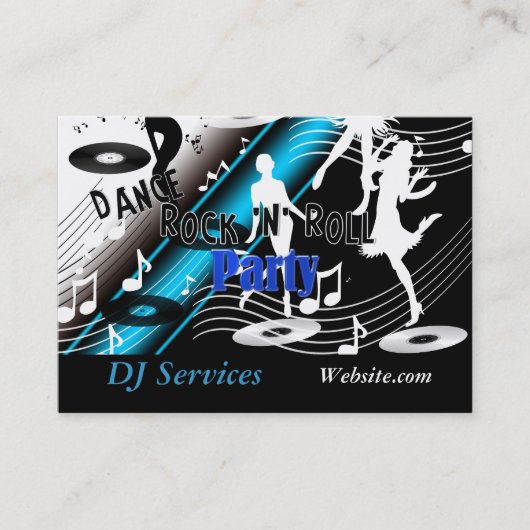 Business Card DJ Disk Jockey Dance Musicパーティー 名刺 (正面)