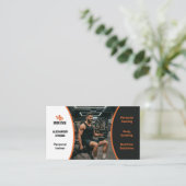 Business card fitness trainer body building gym 名刺 (スタンド正面)