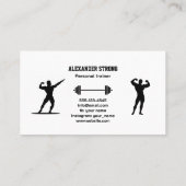 Business card fitness trainer body building gym 名刺 (裏面)