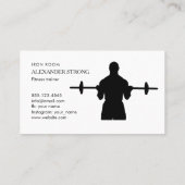 Business card for a fitness trainer or nutritionis 名刺 (裏面)