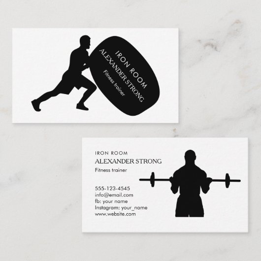 Business card for a fitness trainer or nutritionis 名刺 (正面/裏面)