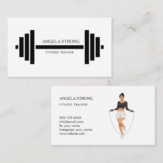 Business card for a fitness trainer or nutritionis 名刺 (正面/裏面)