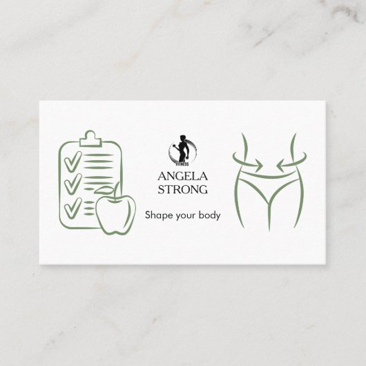 Business card for a fitness trainer or nutritionis 名刺 (正面)