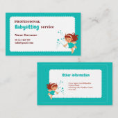Business card for babysitter, childcare 名刺 (正面/裏面)