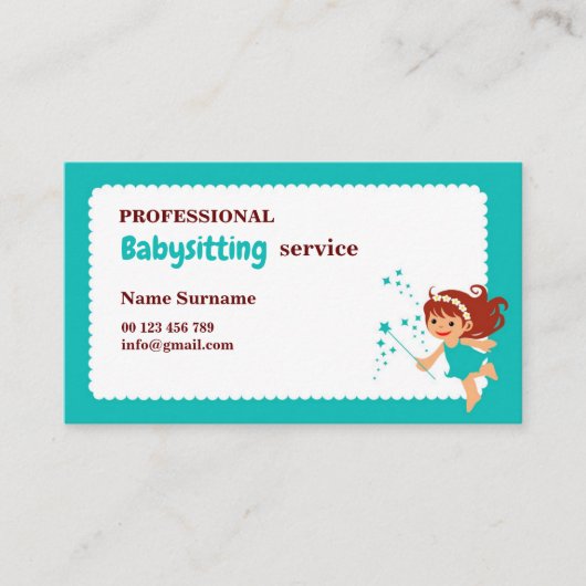 Business card for babysitter, childcare 名刺 (正面)