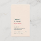 Business Card for Fitness trainer 名刺 (裏面)