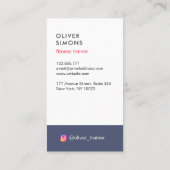 Business Card for Fitness trainer 名刺 (裏面)