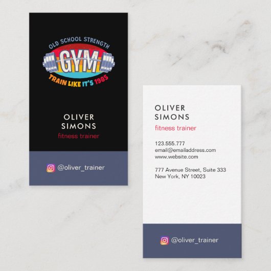 Business Card for Fitness trainer 名刺 (正面/裏面)