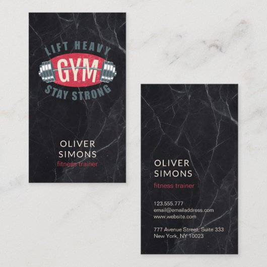 Business Card for Fitness trainer 名刺 (正面/裏面)