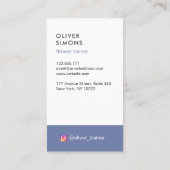 Business Card for Fitness trainer 名刺 (裏面)