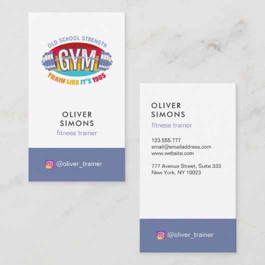 Business Card for Fitness trainer 名刺 (正面/裏面)