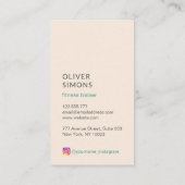 Business Card for Fitness trainer 名刺 (裏面)