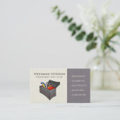 Business card for handyman services with texture 名刺 (スタンド正面)