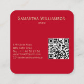 Business Card for Makeup Artist スクエア名刺 (裏面)