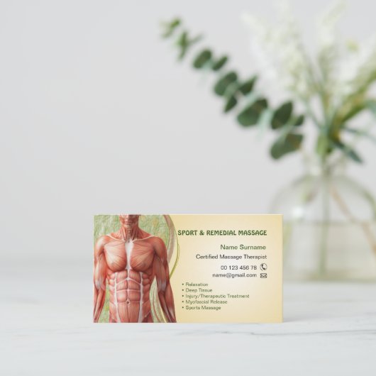 Business card  for Massage Therapist 予約カード (スタンド正面)