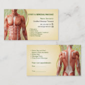 Business card  for Massage Therapist 予約カード (正面/裏面)