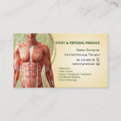 Business card  for Massage Therapist 予約カード (正面)