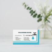 business card for plumber & handyman 名刺 (スタンド正面)