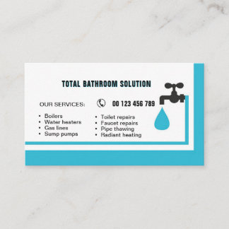 business card for plumber & handyman 名刺