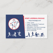 business card for SPORT & REMEDIAL MASSAGE 名刺 (正面)