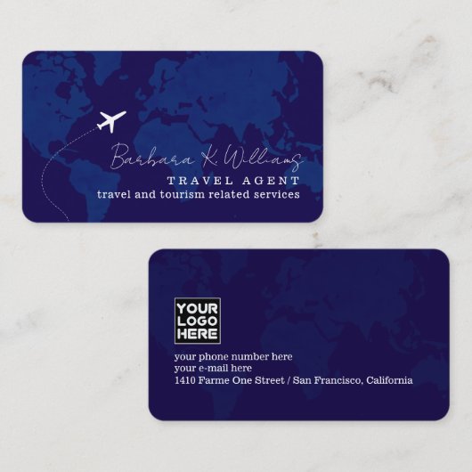 Business Card for Travel Agents 名刺 (正面/裏面)