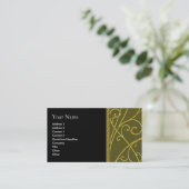 business_card_gold_floral 名刺 (スタンド正面)