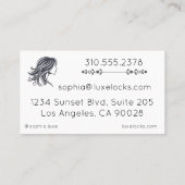 Business Card Hairdresser Double-Sided Horizontal 名刺 (裏面)