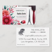 Business Card Hairdresser Double-Sided Horizontal 名刺 (正面/裏面)