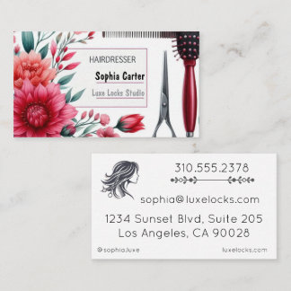 Business Card Hairdresser Double-Sided Horizontal 名刺