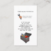 Business card handyman services with background 名刺 (裏面)