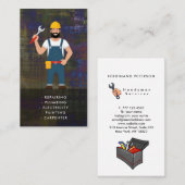 Business card handyman services with background 名刺 (正面/裏面)