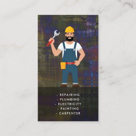Business card handyman services with background 名刺 (正面)