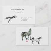 Business card & horse 名刺 (正面/裏面)
