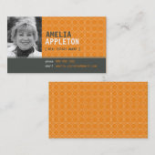 BUSINESS CARD :: jazzy photo bright orange 名刺 (正面/裏面)