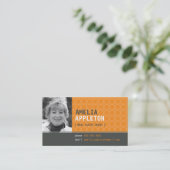 BUSINESS CARD :: jazzy photo bright orange 名刺 (スタンド正面)