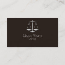 Business Card Lawyer Black and Grey