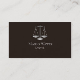 Business Card Lawyer Black and Grey 名刺