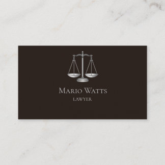 Business Card Lawyer Black and Grey 名刺