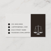 Business Card Lawyer Black and Grey 名刺 (裏面)