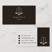 Business Card Lawyer Black and Grey 名刺 (正面/裏面)