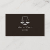 Business Card Lawyer Black and Grey 名刺 (正面)