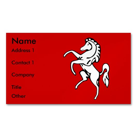 Business Card Magnet with Flag of Kent County マグネット名刺 (正面)