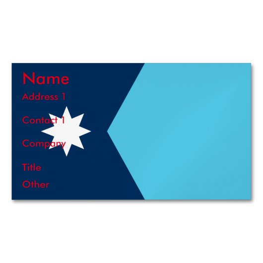 Business Card Magnet with Flag of Minnesota, US マグネット名刺 (正面)