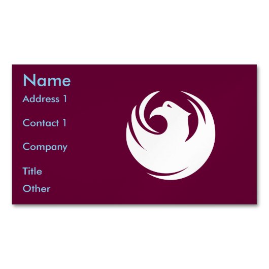 Business Card Magnet with Flag of Phoenix City マグネット名刺 (正面)