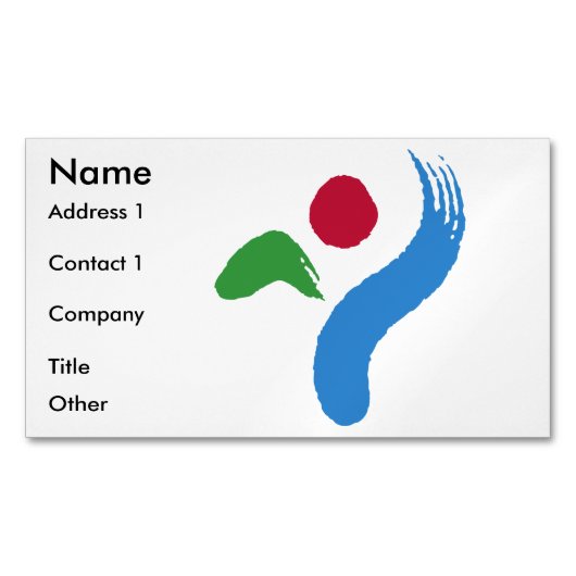 Business Card Magnet with Flag of Seoul マグネット名刺 (正面)