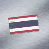 Business Card Magnet with Flag of Thailand マグネット名刺 (インサイチュ)