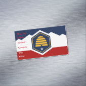 Business Card Magnet with Flag of Utah, US マグネット名刺 (インサイチュ)