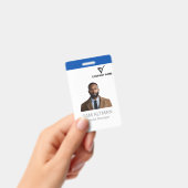 Business Card Minimal Corporate Name & Logo Design バッジ (手持ち)