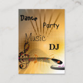 Business Card Music DJ Danceパーティー 名刺 (正面)